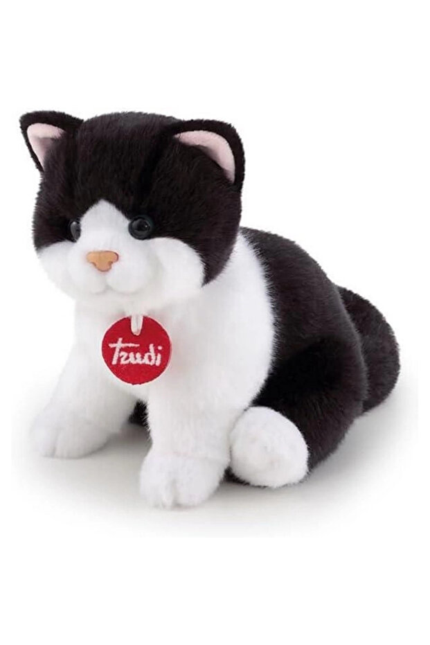 Plush Black and White Cat 20 cm