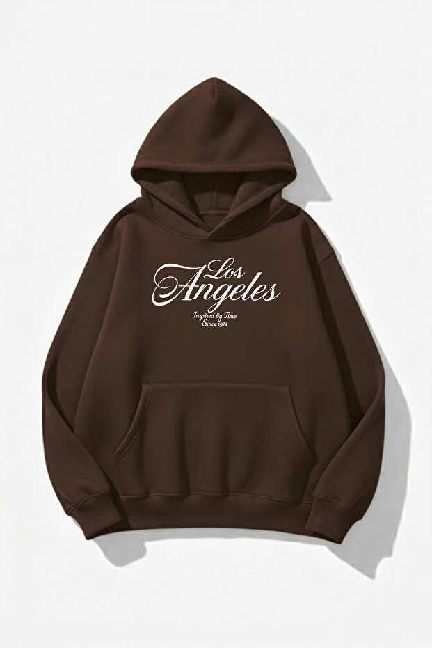 Unisex Soft Textured San Francisco since 1974 Printed Design Oversized 3 Thread Hoodie Sweatshirt