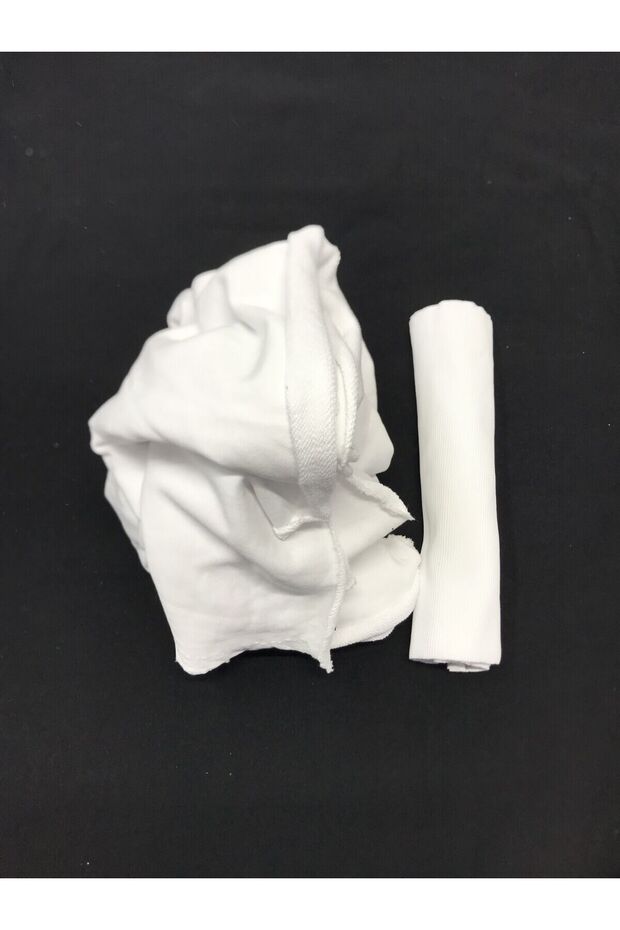 Ribbed 3 Thread Fabric White – Piece 85X180 cm