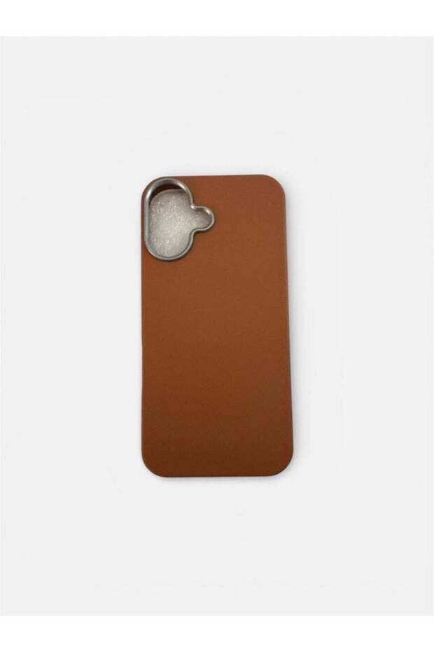 iPhone 16 Luxury Leather Texture Phone Case Brown