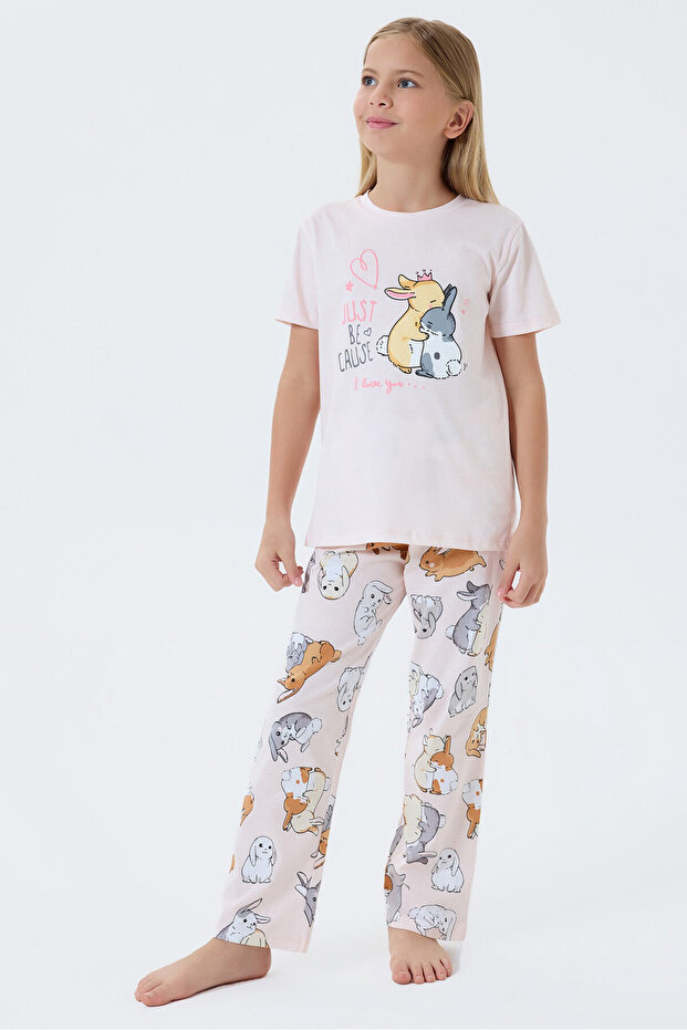 Σετ Πιτζάμες Ροζ Κορίτσιας - 2