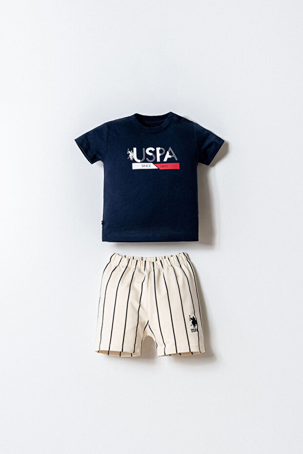 Baby Boy Navy Blue Shorts Set