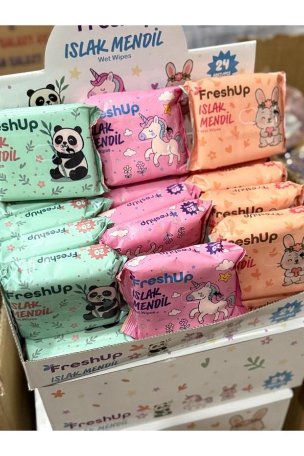We Are Home 4 Packages of 20 Wet Wipes (Mixed Color Print)