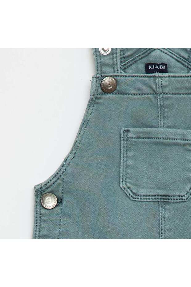 أفرول بلون موحد مع أحزمة قابلة للتعديل - أزرق - 3