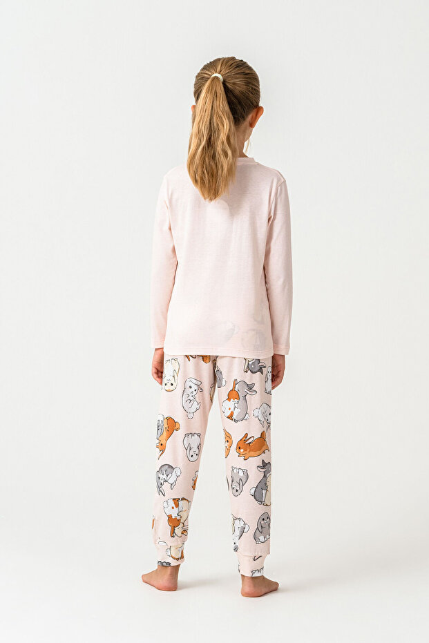 Devojčički roze pidžama set - 4