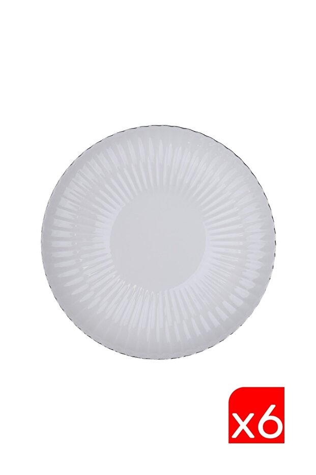 Bone Luz Platinum Mesh Serving Plate 27cm Set of 6