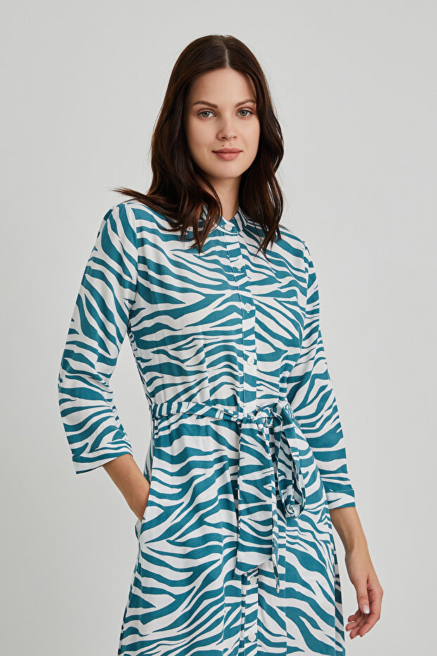 فستان ميدي منقوش - 6