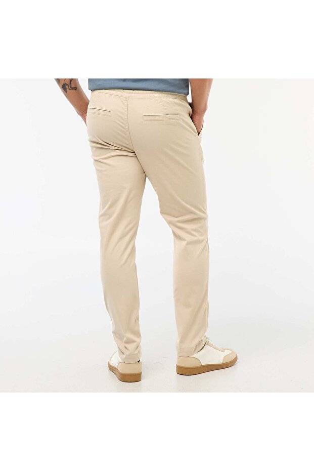 بنطال رياضي قصة ضيقة بلون رمادي سادة - 3