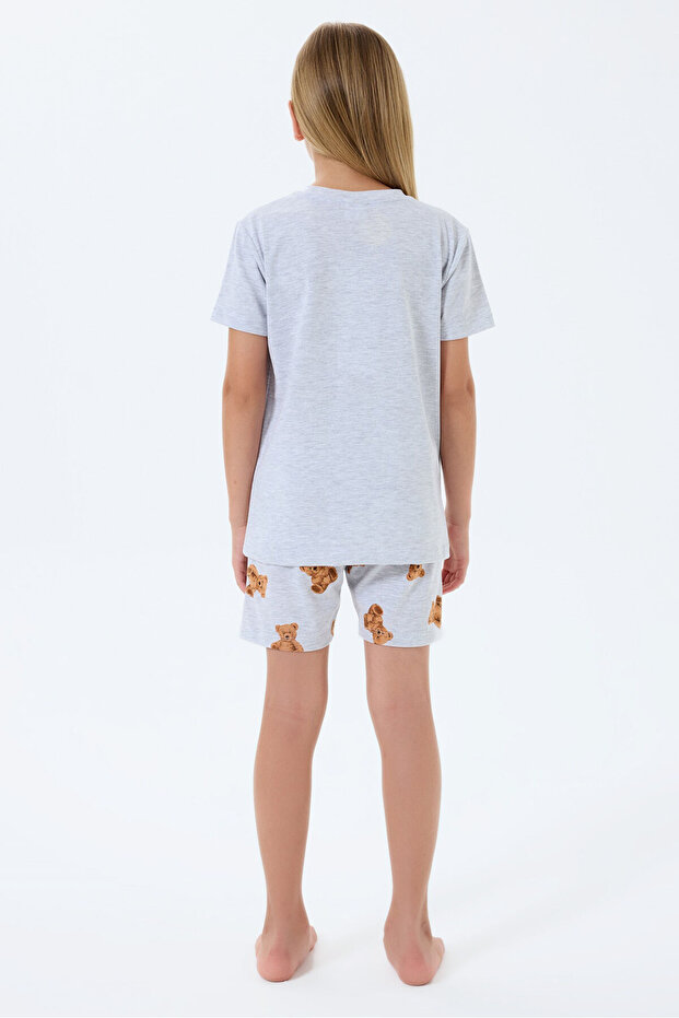 Дівчачий сірий шорти - 4