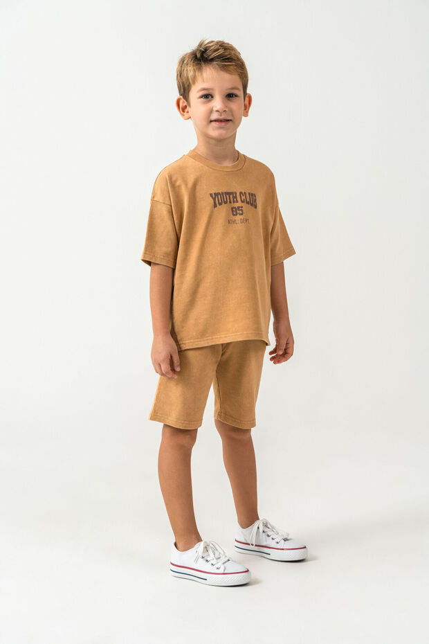 Dečački bež bermuda set - 5