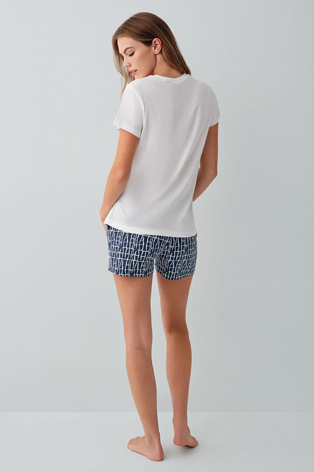 Kadın Beyaz Şort Takım - 4