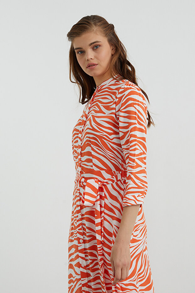 Rochie midi cu model - 6