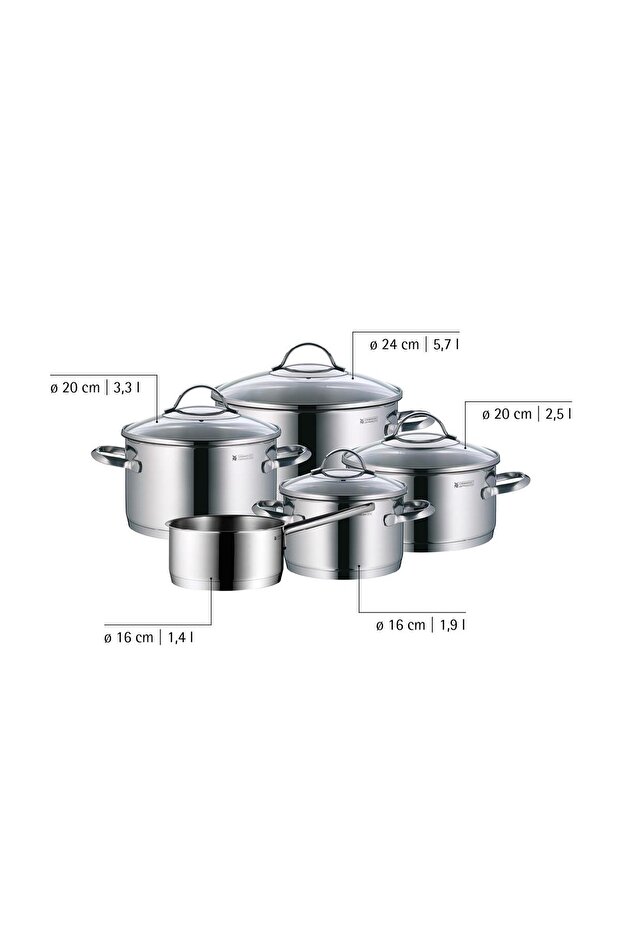 Provence Plus Çelik Tencere Seti 5 Parça - 2