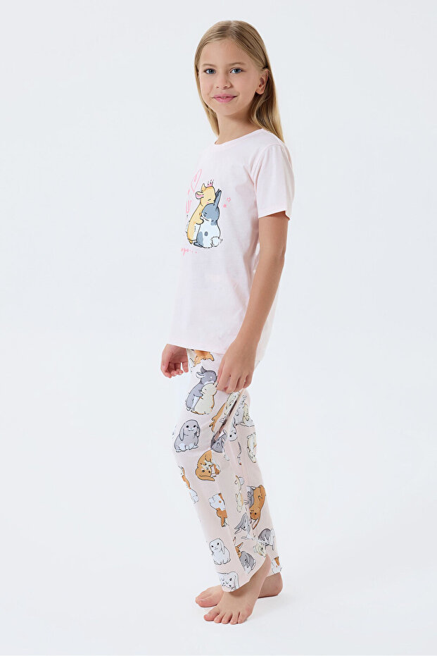 Σετ Πιτζάμες Ροζ Κορίτσιας - 5