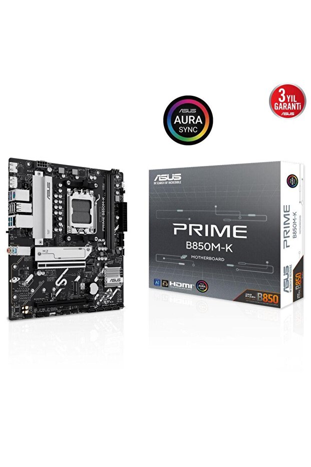 اللوحة الأم PRIME B850M-K، 2XDDR5، 2X M.2، DP، HDMI، مقبس AM5