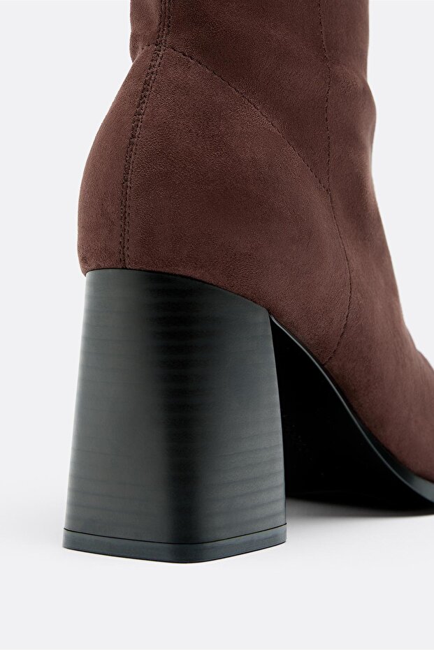 Suni süet topuklu bot - 3