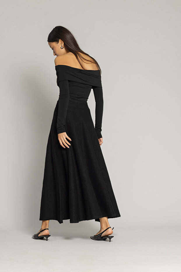 VOLANLI TRİKO ETEK - 4