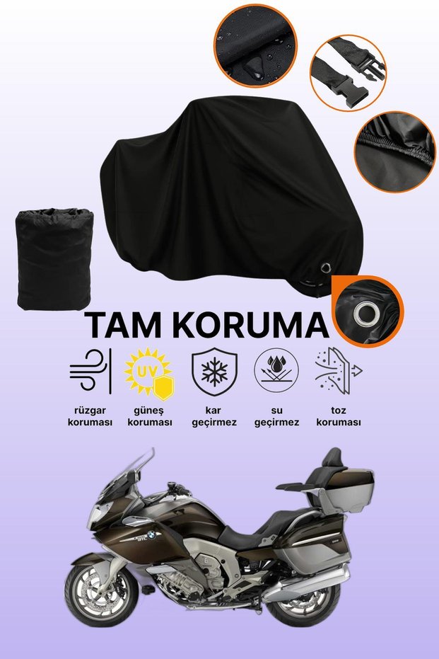 Black Compatible with Lock Compatible with Bmw K 1600 Gtl Exclusive Compatible Motorcycle Tarpaulin