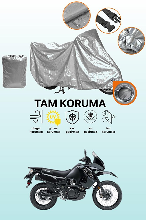 Gray Compatible with Lock Kawasaki Klr 650 Compatible Engine Tarpaulin