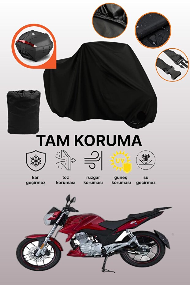 Mondial 150 Z-One Compatible with Black Rear Case Compatible with Motorcycle Canvas
