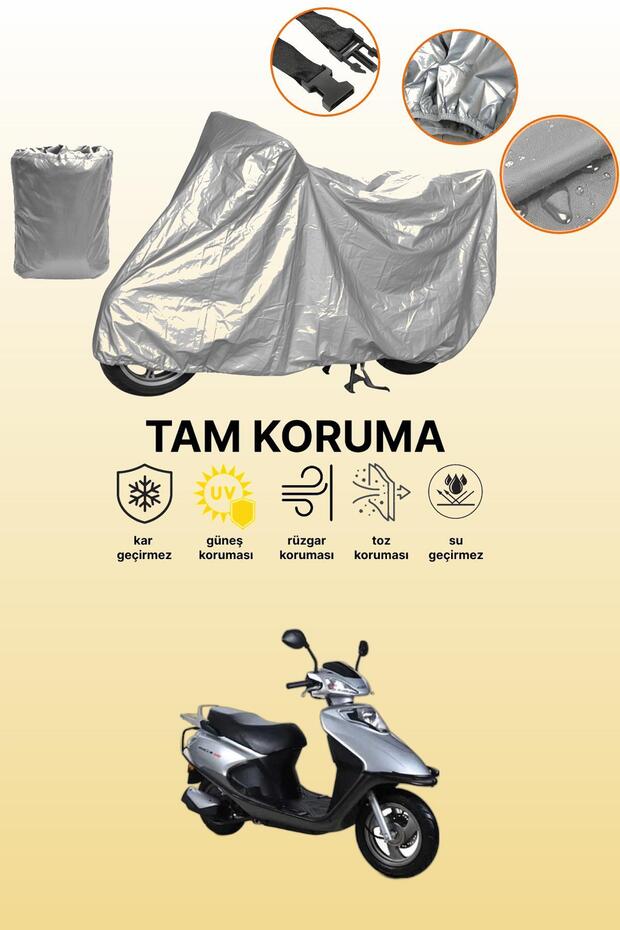 Gray Tail Bag and Lock Mismatched Kuba Rocca 100 Compatible Motorcycle Tarpaulin