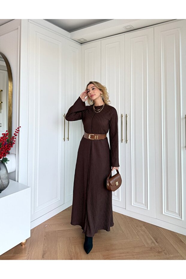 MELEK ÖRME TRİKO ELBİSE - 1