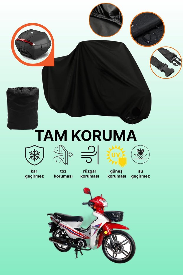 Motolux Africa King Compatible Motorcycle Tarpaulin Compatible with Black Rear Bag