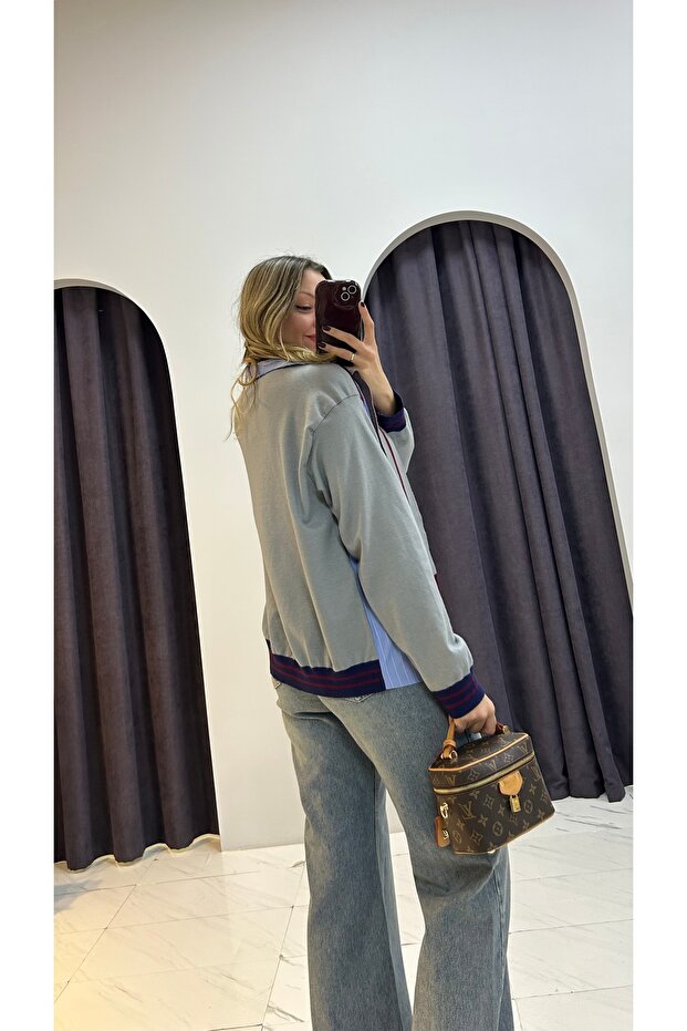 Tasarım Triko Detay Gömlek - 4