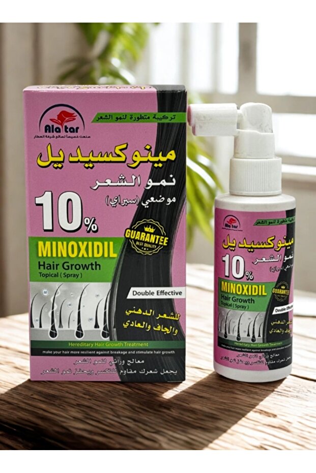 Minoxidil 10% Hair Growth Topical Spray, Double Effect Formula