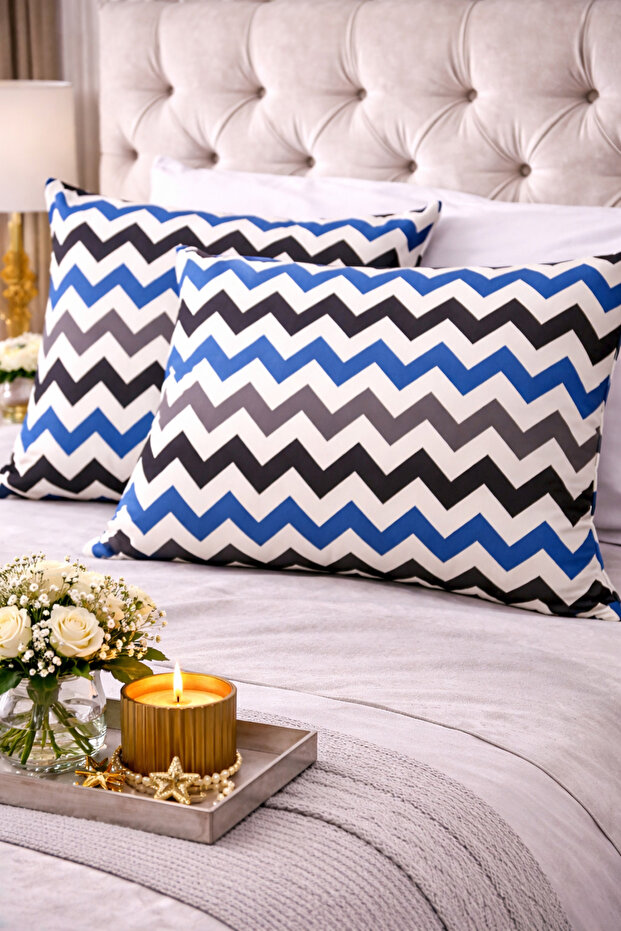 2-Piece Pillowcase | Zipper Design | Cotton | 50X70 cm | Patterned |