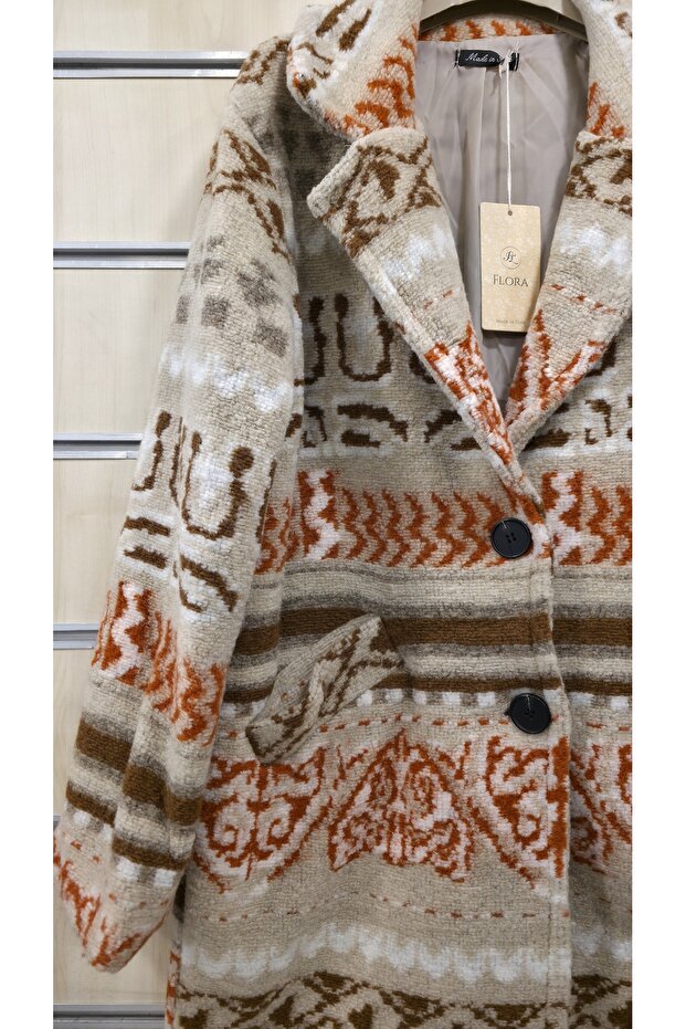 معطف صوف بنمط مختلط - 4