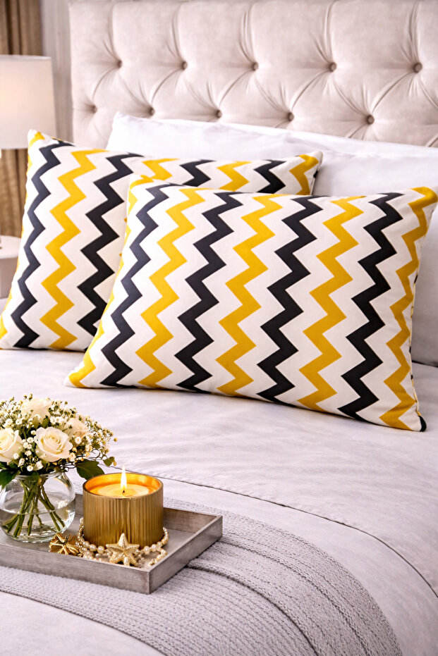 2-Piece Pillowcase | Zipper Design | Cotton | 50X70 cm | Patterned |