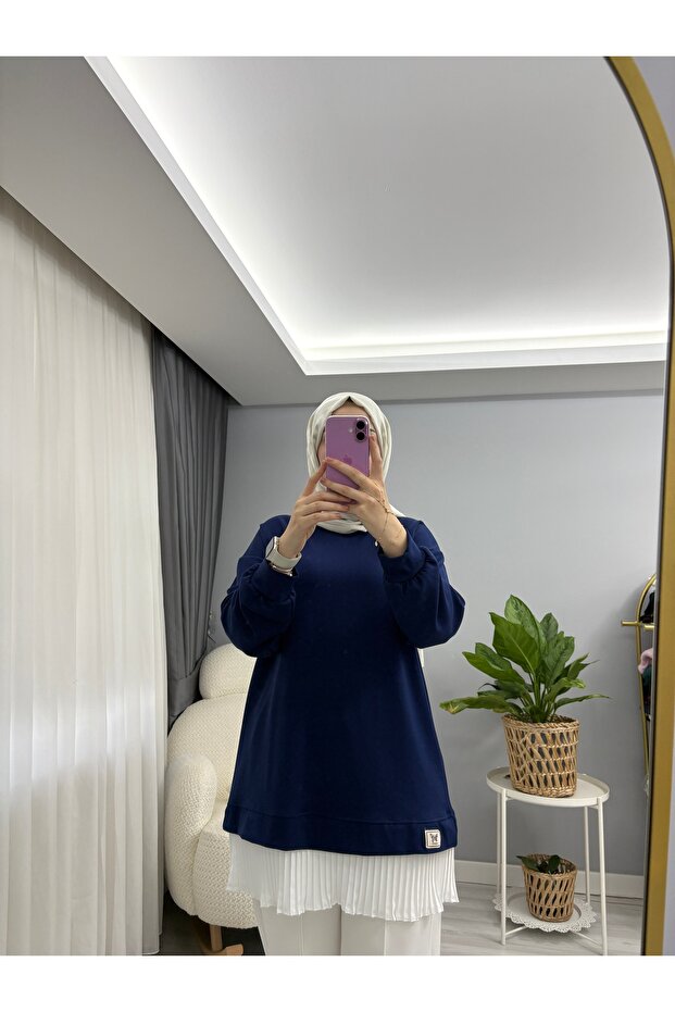 KENDİNDEN PLİSELİ TUNİK - 1