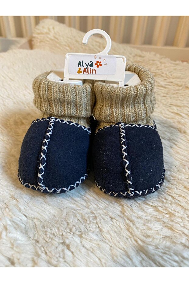 Organic Natural Lambskin Baby Booties