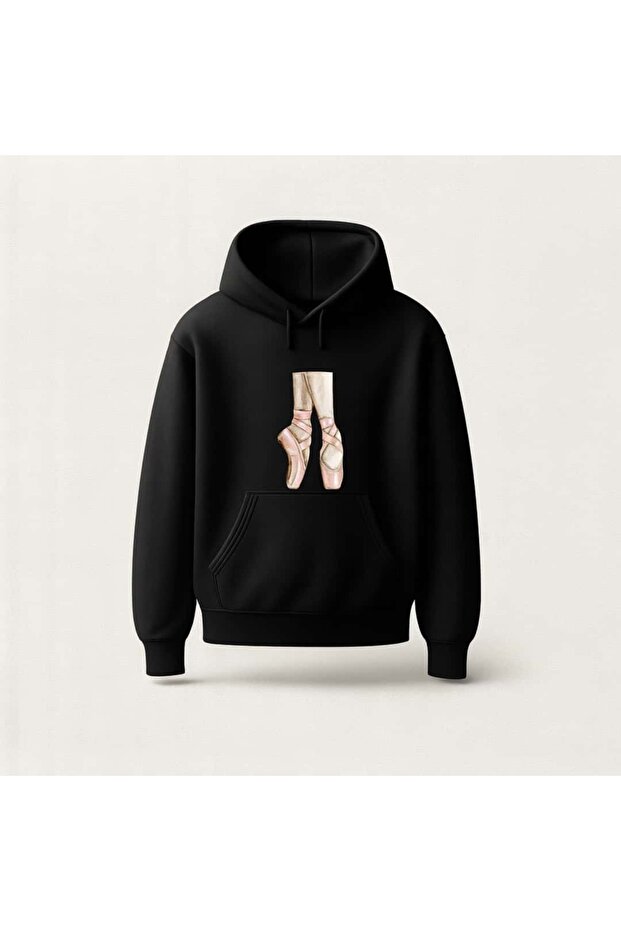 Point Shoes Printed Hoodie Sweatshirt