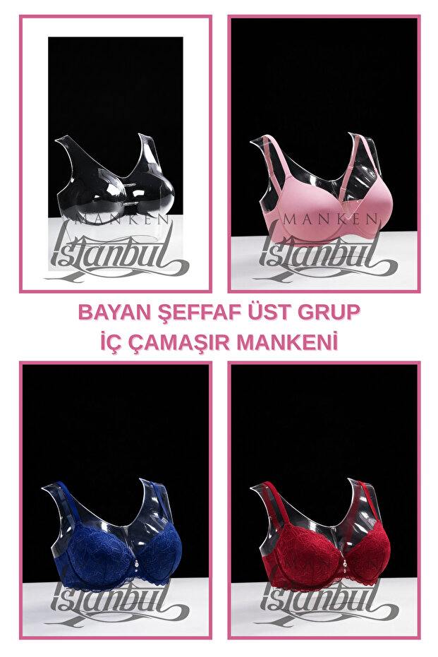 Bra Display Mannequin - Transparent Body Mannequin for Showcase