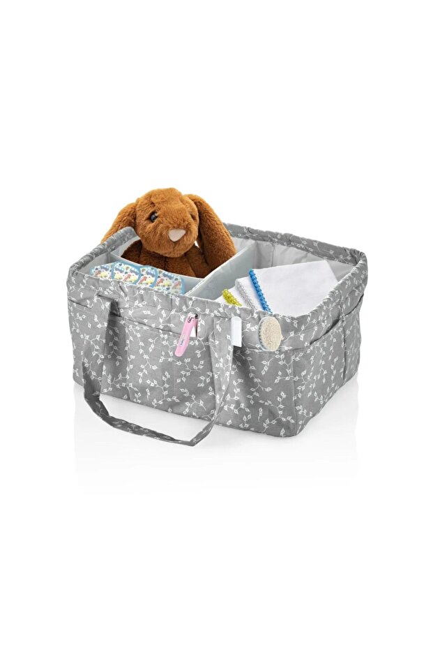 Foldable Mother & Baby Organizer 795 Gray Flower