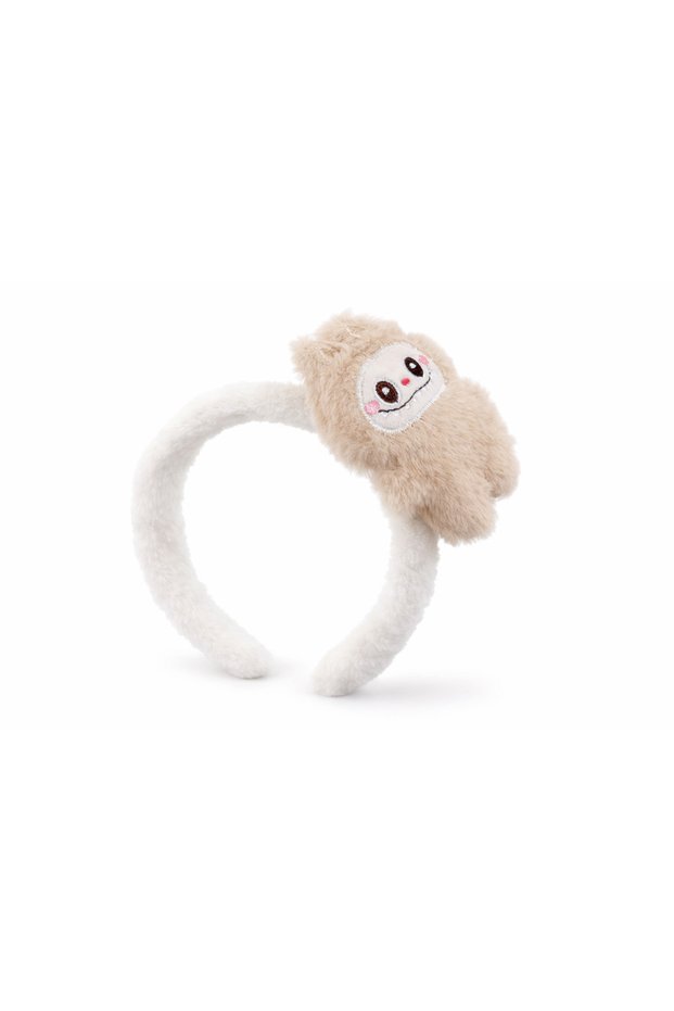 Labubu Pink Figure Fun Plush Crown Hair Accessories Girl Child Young Woman Gift