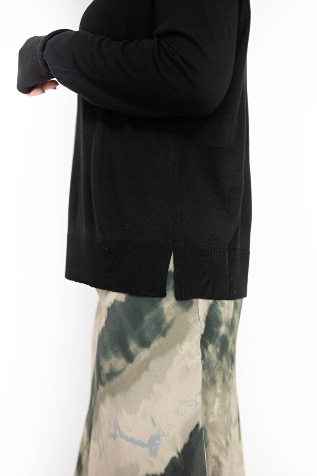 536 KAYIK YAKA, BASİC MERSERİZE BLUZ - 3