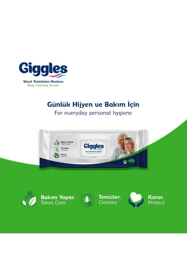 Giggles body cleansing wipes 50 count