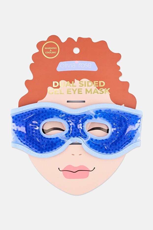 Dual Sided Gel Eye Mask with Eye Holes, Blue