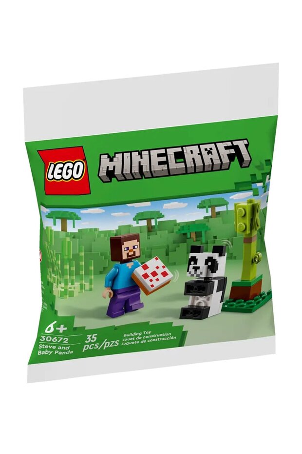 Minecraft 30672 Steve and Baby Panda