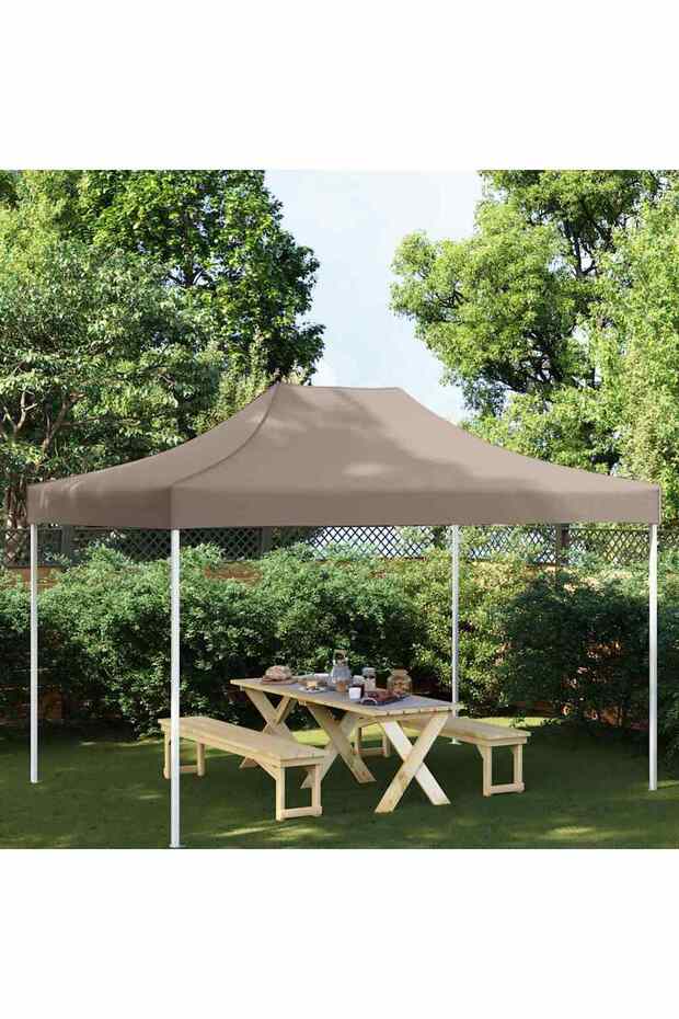 Party Tent Roof 4.5x3 m Taupe 270 g/m²