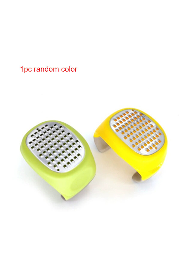 1pc random color Stainless Steel 4-in-1 Manual Grater & Slicer - Lemon, Cheese,Garlic, Ginger Zester