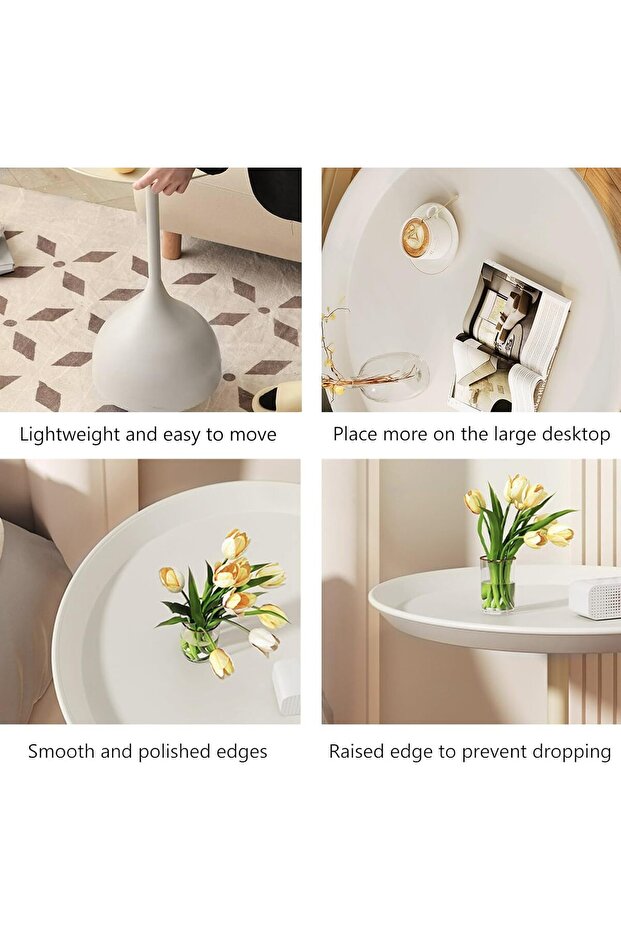 طاولة قهوة معدنية مستديرة جانبية - 3