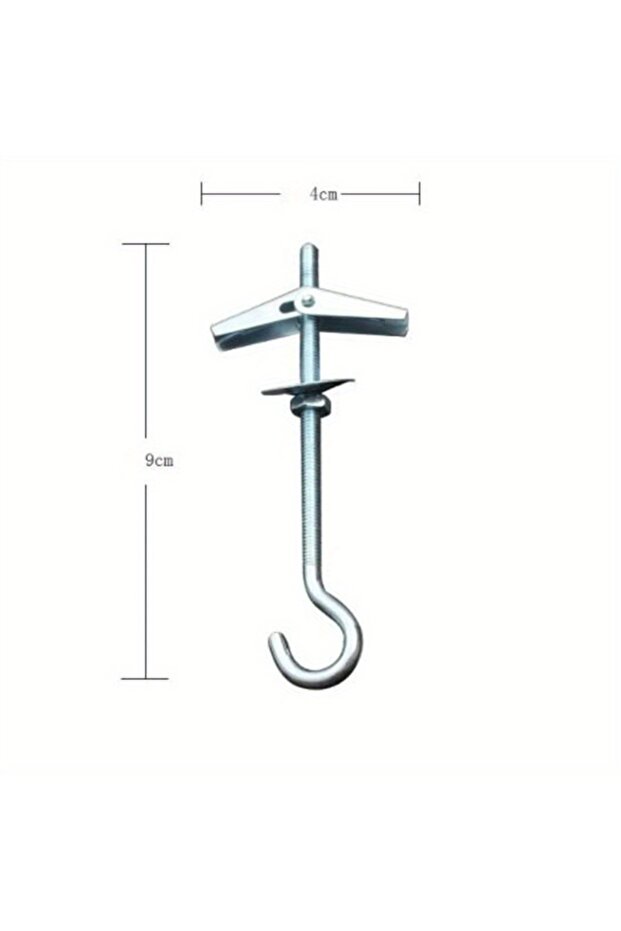 6Pcs 6Pcs/Lot Ceiling Rotary Hook Reusable Metal Spring Toggle Wing Bolt Hook for Hanging Lamps Beds