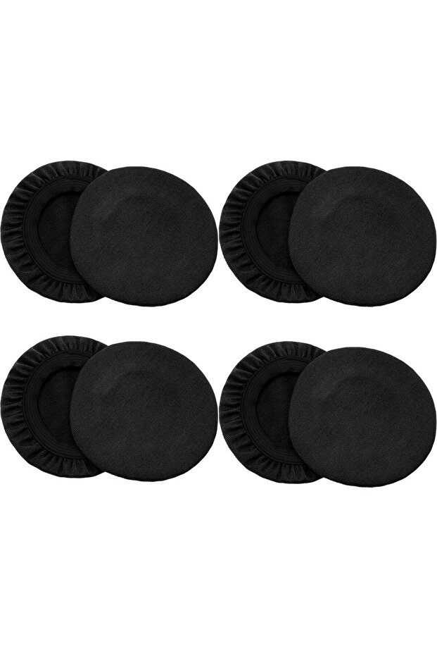 10cm-black 4 Pairs Elastic Lycra Earpad Covers Headphone Covers Stretchable and Washable Sanitary Ea