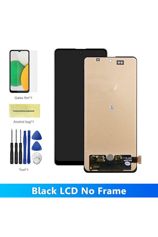 شاشة TFT بدون إطار لـ A71، شاشة LCD تعمل باللمس مع إطار لـ A71