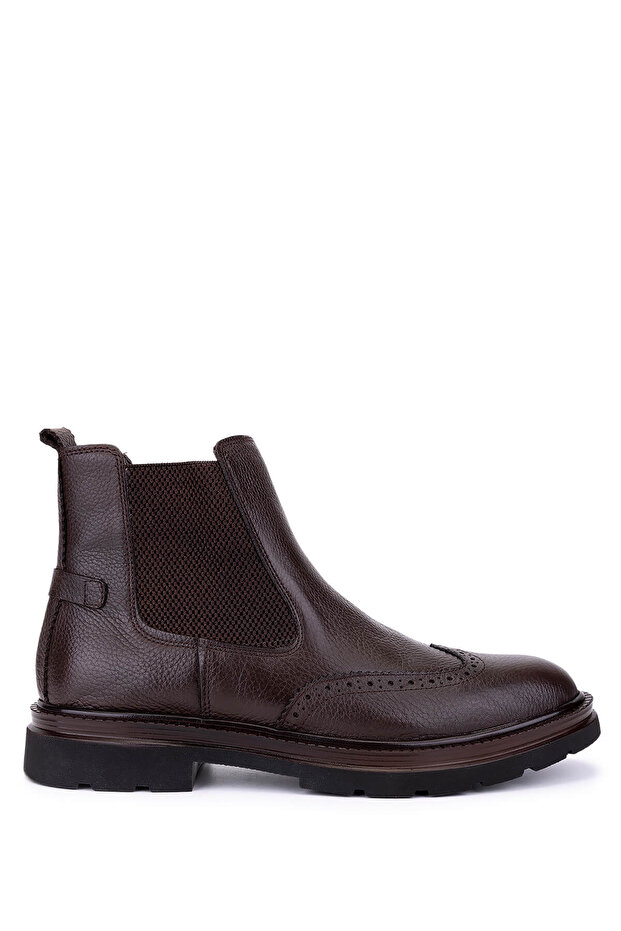 Men's Genuine Leather Brown Casual Boots