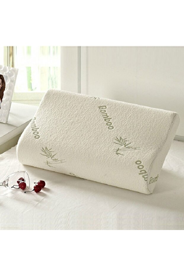 40x25x5cm New Slow Rebound Bamboo Fiber Pillow Support NeckRelief Soft Memory Foam Pillow Comfortabl